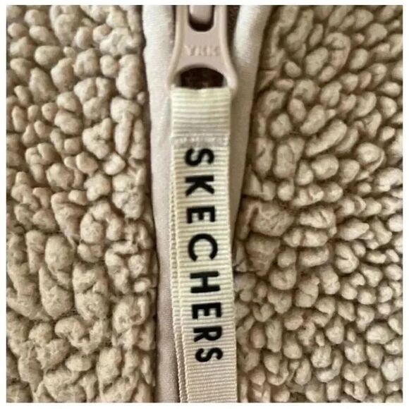 Skechers Boxy Sherpa Fleece Pullover Sweater Sweatshirt Long Sleeves SZ S # 1762 - Picture 5 of 15